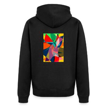 Abstract painting. Abstract paint - Unisex Premium Organic Zip Hoodie - black - Back - Nico (187cm)