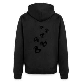 Icône de canard - Veste à capuche bio Premium Unisexe - noir - Dos - Nico (187cm)