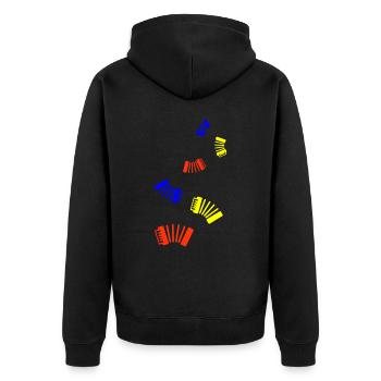 Instrument accordéon - Veste à capuche bio Premium Unisexe - noir - Dos - Nico (187cm)