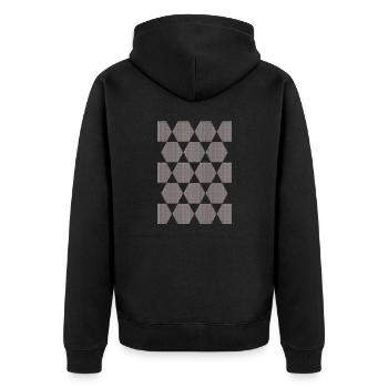 géométrie - Veste à capuche bio Premium Unisexe - noir - Dos - Nico (187cm)