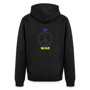 Pas de GUERRE ! - Veste à capuche bio Premium Unisexe - noir - Dos - Nico (187cm)