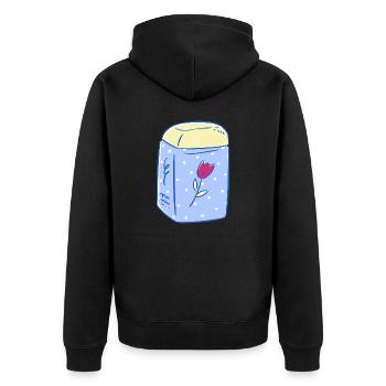 pot senteur fleur. - Veste à capuche bio Premium Unisexe - noir - Dos - Nico (187cm)