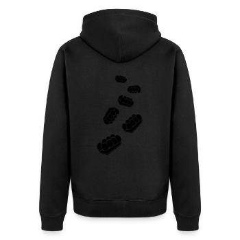 Symbole des œufs - Veste à capuche bio Premium Unisexe - noir - Dos - Nico (187cm)