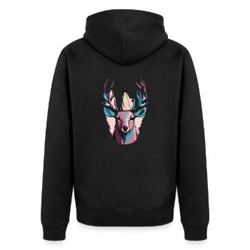 Enterrement de vie de garçon - Veste à capuche bio Premium Unisexe - noir - Dos - Nico (187cm)