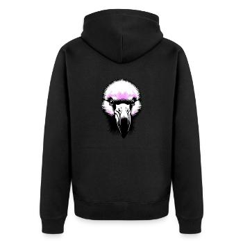 Flamant - Veste à capuche bio Premium Unisexe - noir - Dos - Nico (187cm)