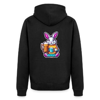 Easter Bunny / Easter / Eggs / Holidays / Easter - Unisex Premium Organic Zip Hoodie - black - Back - Nico (187cm)