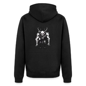 Wendigo / Evil Spirit / Possessive / Horror - Unisex Premium Organic Zip Hoodie - black - Back - Nico (187cm)