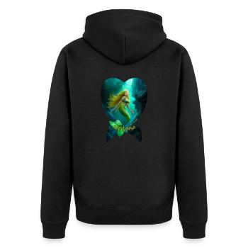 sirène addict à la plongée (poisson) - plongeur - Veste à capuche bio Premium Unisexe - noir - Dos - Nico (187cm)