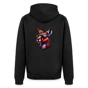 tèr la nou joué pa - Veste à capuche bio Premium Unisexe - noir - Dos - Nico (187cm)
