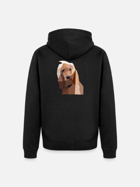 Cute Cocker Spaniel - Unisex Premium Organic Zip Hoodie - black