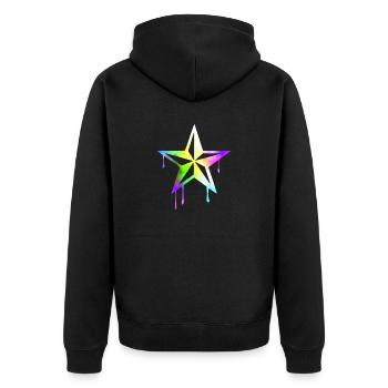 nautic_star_watercolor - Veste à capuche bio Premium Unisexe - noir - Dos - Nico (187cm)