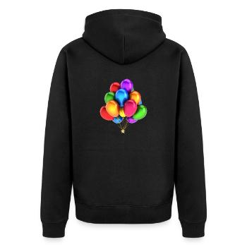 A bouquet of balloons - Unisex Premium Organic Zip Hoodie - black - Back - Nico (187cm)