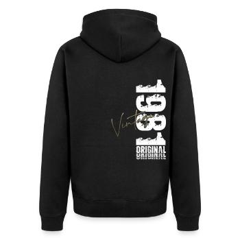 44th Birthday Original Vintage 1981 - Unisex Premium Organic Zip Hoodie - black - Back - Nico (187cm)