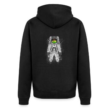Astronomical Levels - Unisex Premium Organic Zip Hoodie - black - Back - Nico (187cm)