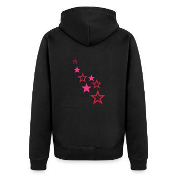 étoiles - Veste à capuche bio Premium Unisexe - noir - Dos - Nico (187cm)