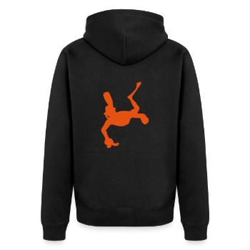 Underwater hockey - Unisex Premium Organic Zip Hoodie - black - Back - Nico (187cm)