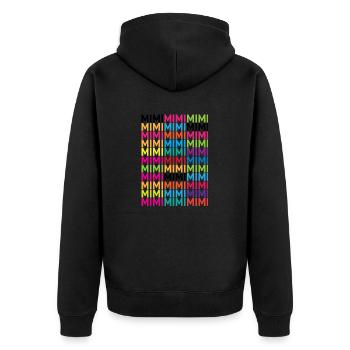 mimimimi17 - Veste à capuche bio Premium Unisexe - noir - Dos - Nico (187cm)