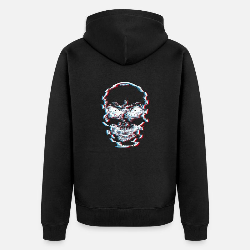 Crâne, crâne, pépin - Veste à capuche bio Premium Unisexe - noir