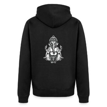 Ganesha deity Hindu - Veste à capuche bio Premium Unisexe - noir - Dos - Nico (187cm)