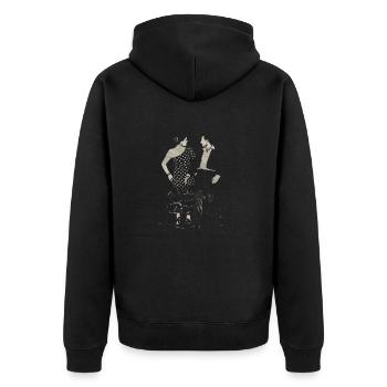 Couple de danseurs arabes flamenco - Veste à capuche bio Premium Unisexe - noir - Dos - Nico (187cm)