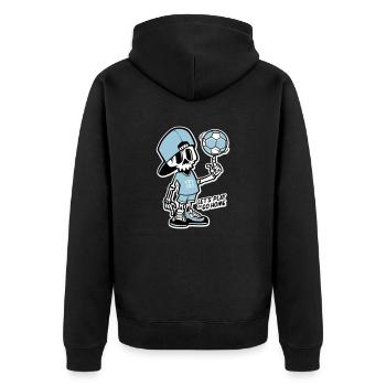 Skeleton handballer - Veste à capuche bio Premium Unisexe - noir - Dos - Nico (187cm)