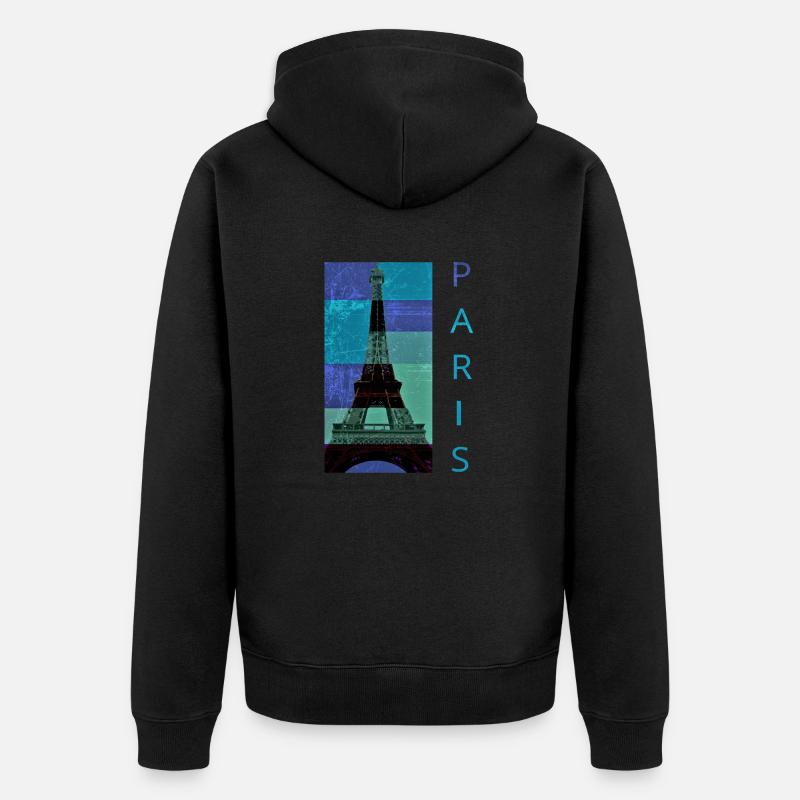 paris - Veste à capuche bio Premium Unisexe - noir