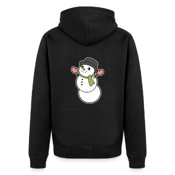 Bonhomme de neige - Veste à capuche bio Premium Unisexe - noir - Dos - Nico (187cm)
