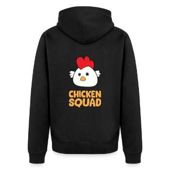 Huhn - Escouade de poulet - Veste à capuche bio Premium Unisexe - noir - Dos - Nico (187cm)