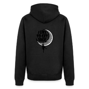aiment se défoncer - Veste à capuche bio Premium Unisexe - noir - Dos - Nico (187cm)
