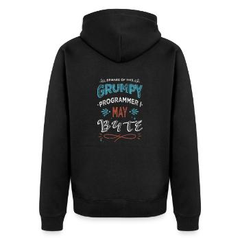 C Sharp Programmation Citation Déclaration de la fête des pères - Veste à capuche bio Premium Unisexe - noir - Dos - Nico (187cm)