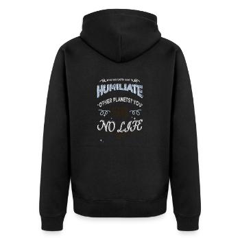 night sky gift idea bday funny quote statement - Unisex Premium Bio Zip Hoodie - Schwarz - Hinten - Nico (187cm)