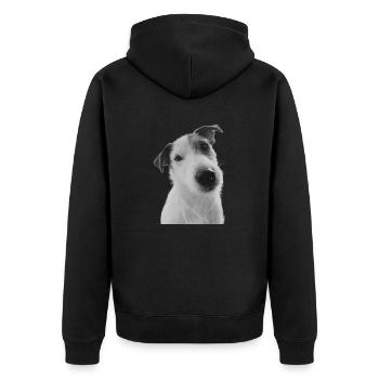 Heurtoir du Jack Russell - Veste à capuche bio Premium Unisexe - noir - Dos - Nico (187cm)