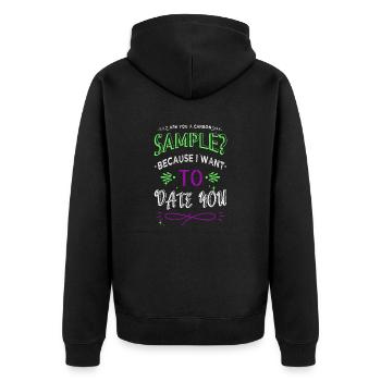 funny gift idea geek night sky spaceship quote - Unisex Premium Bio Zip Hoodie - Schwarz - Hinten - Nico (187cm)