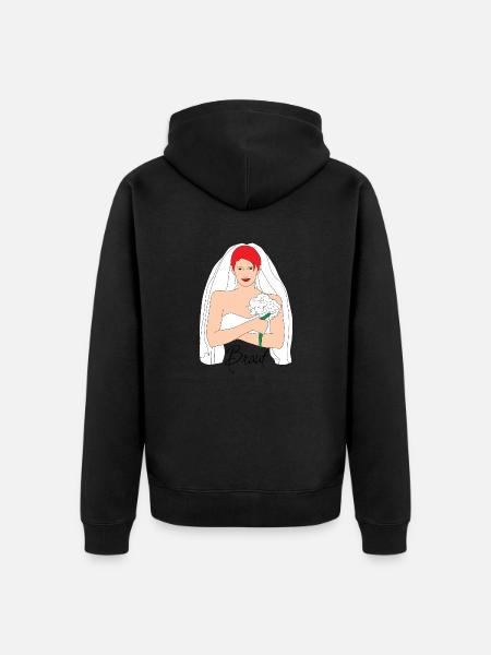 Bride Red 1 - Unisex Premium Organic Zip Hoodie - black