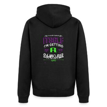 Black History African American Pride Power - Unisex Premium Organic Zip Hoodie - black - Back - Nico (187cm)