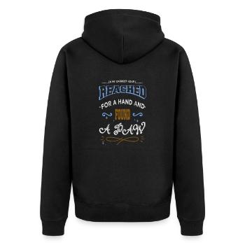 Animal Welfare Geek Tueur de viande végétarien - Veste à capuche bio Premium Unisexe - noir - Dos - Nico (187cm)