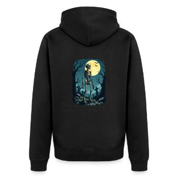 Skeleton in wood - Veste à capuche bio Premium Unisexe - noir - Dos - Nico (187cm)