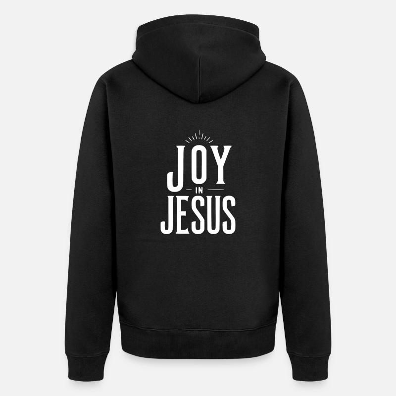 La joie en Jésus - Veste à capuche bio Premium Unisexe - noir