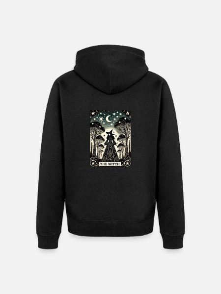 The Witch - Unisex Premium Organic Zip Hoodie - black