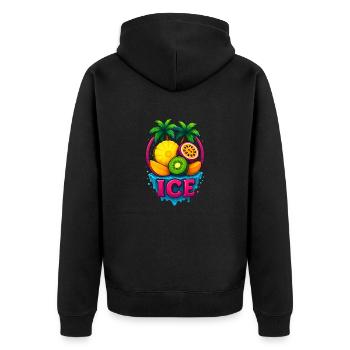 Chill - Fruits vibrants tropicaux frais - Veste à capuche bio Premium Unisexe - noir - Dos - Nico (187cm)