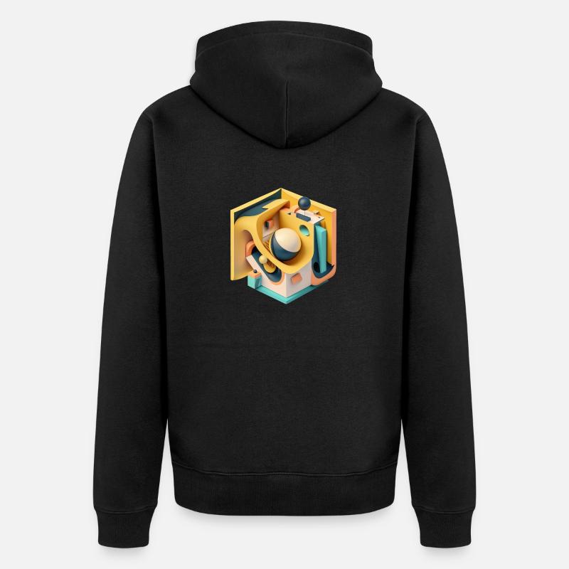 ..3D - Veste à capuche bio Premium Unisexe - noir