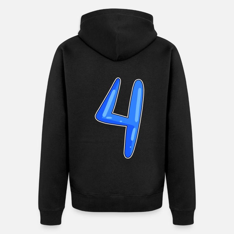 4 - Veste à capuche bio Premium Unisexe - noir