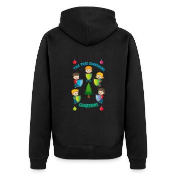 Les gardiens des arbres - Veste à capuche bio Premium Unisexe - noir - Dos - Nico (187cm)