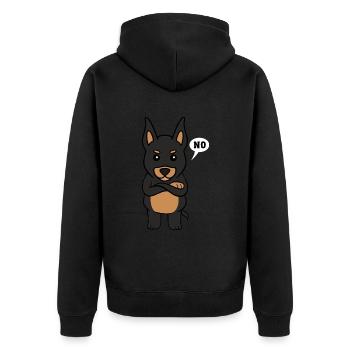 Cadeau de chien Kelpie - Veste à capuche bio Premium Unisexe - noir - Dos - Nico (187cm)