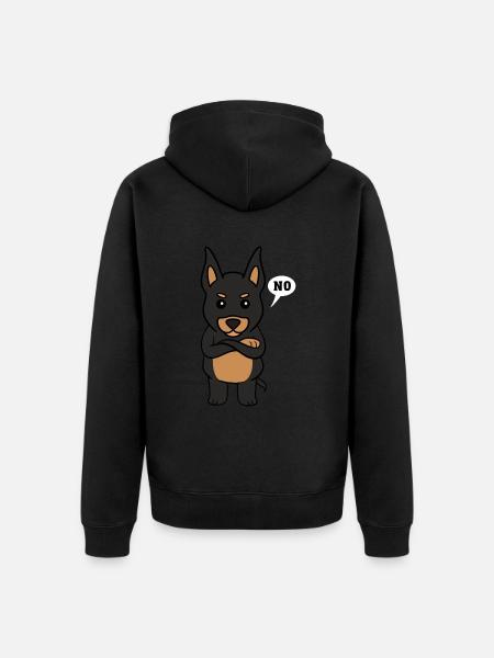 Kelpie Dog Gift - Unisex Premium Organic Zip Hoodie - black