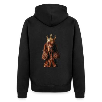 Irish Setter - Unisex Premium Organic Zip Hoodie - black - Back - Nico (187cm)