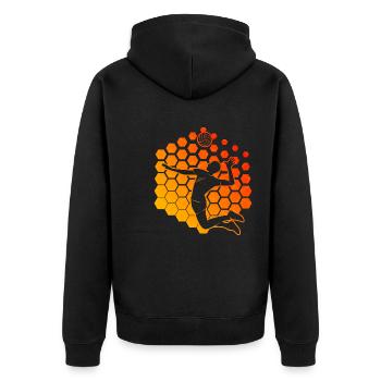 Volleyball féminin Volleyball masculin - Veste à capuche bio Premium Unisexe - noir - Dos - Nico (187cm)