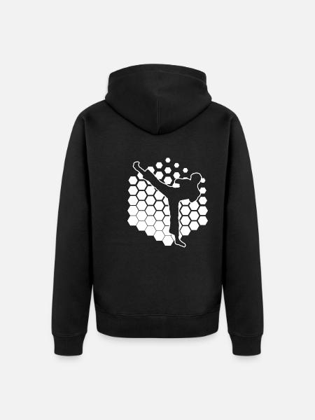 Kickboxing Femmes Kickboxing Hommes - Veste à capuche bio Premium Unisexe - noir