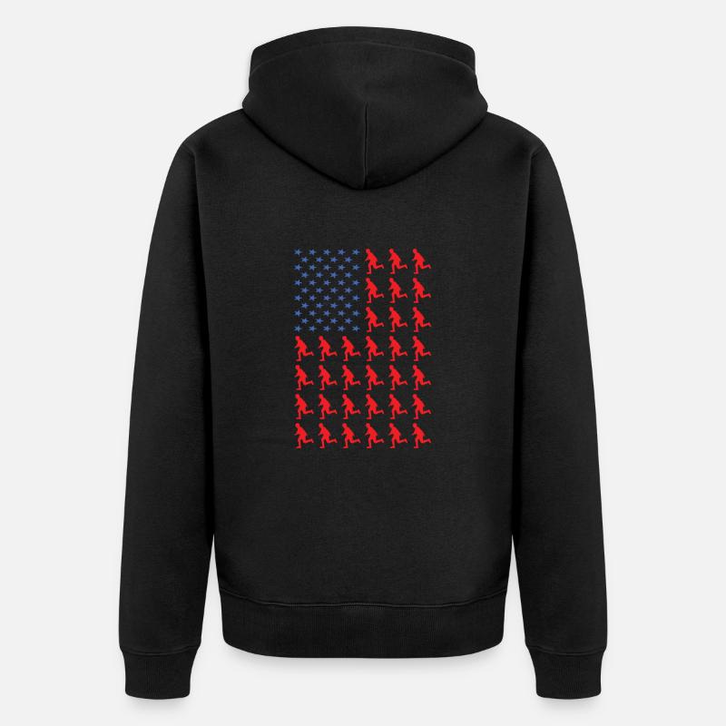 Sport Us Flag Airsoft - Veste à capuche bio Premium Unisexe - noir