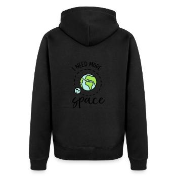 PLUS PLACE TERRE MONDE ESPACE ESPACE PLANÈTE VIE - Veste à capuche bio Premium Unisexe - noir - Dos - Nico (187cm)